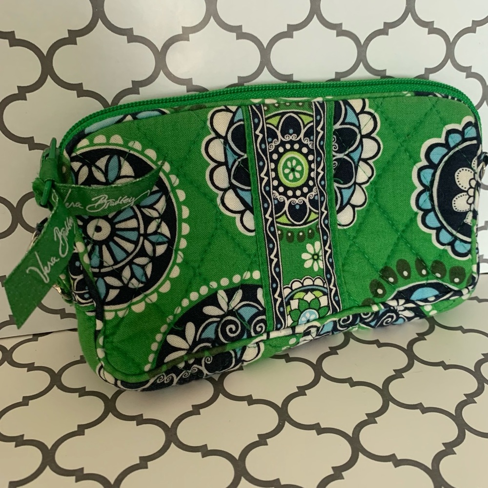 Vera Bradley Cupcakes Green Makeup bag